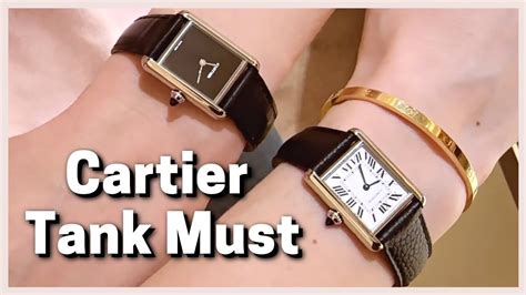 cartier tank large on wrist|cartier tank small vs large.